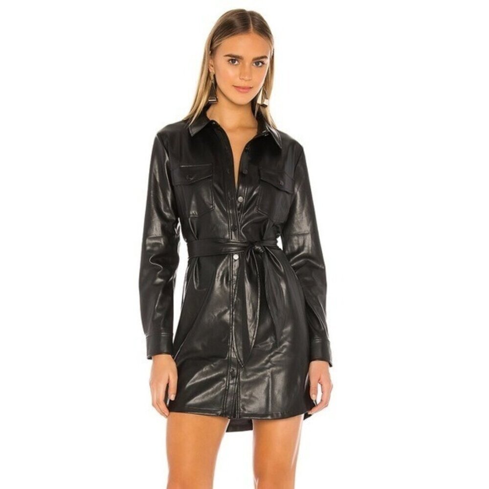 David Lerner Leather Dress XS